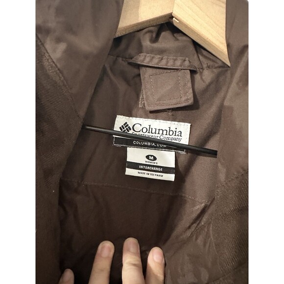 Columbia Women’s Interchangeable Brown & Blue Winter Jacket Full Zip Rain Coat M - Picture 2 of 7
